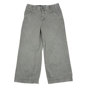 Wit & Wisdom Wyatt Wide Leg Crop Pants Grey High Rise Ab-solution Size 8